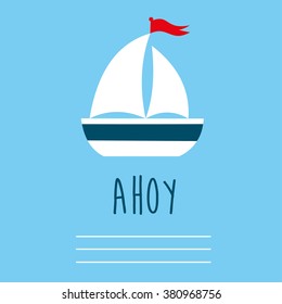 sail boat card