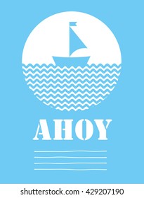 sail boat card
