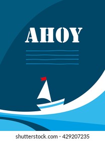 sail boat card