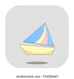 sail boat cartoon object