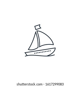 Sail boat creative icon. From Transport icons collection. Isolated Sail boat sign on white background