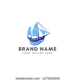 Sail boat ico logo