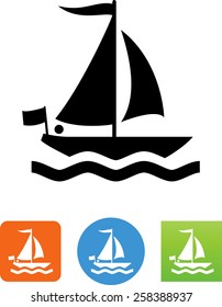 Sail boat icon