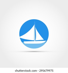 Sail boat icon