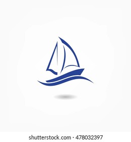Sail boat icon
