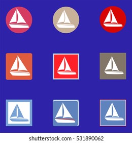 Sail boat icon
