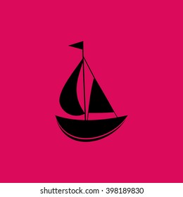 Sail Boat Icon. Eps-10.