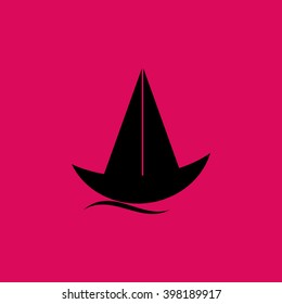 Sail Boat Icon. Eps-10.