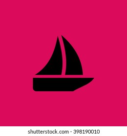 Sail Boat Icon. Eps-10.