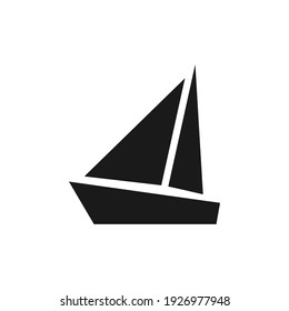 Sail Boat Icon Isolated On White Background.Eps 10