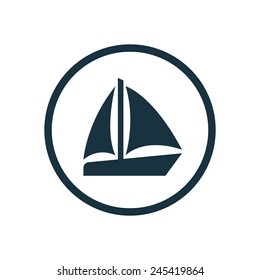 Sail boat Icon Vector