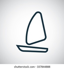 Sail boat Icon Vector
