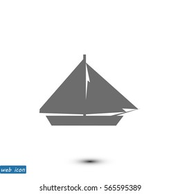 sail boat icon, vector best flat icon, EPS