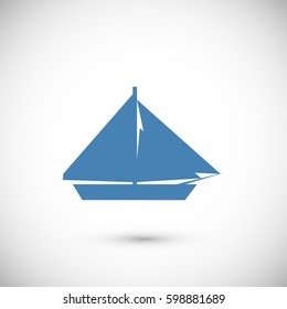 sail boat icon, vector best flat icon, EPS