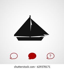 sail boat icon, vector best flat icon, EPS