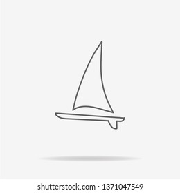 Sail boat icon. Vector concept illustration for design.