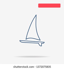 Sail boat icon. Vector concept illustration for design.