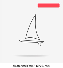 Sail boat icon. Vector concept illustration for design.