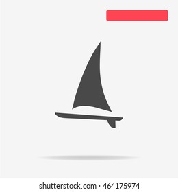 Sail boat icon. Vector concept illustration for design.