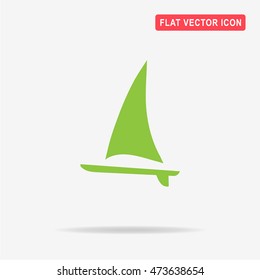 Sail boat icon. Vector concept illustration for design.