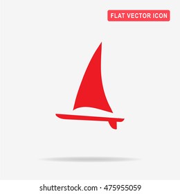 Sail boat icon. Vector concept illustration for design.