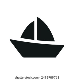 Sail boat icon vector design templates simple and modern concept