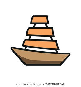 Sail boat icon vector design templates simple and modern concept