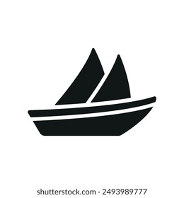 Sail boat icon vector design templates simple and modern concept