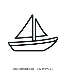 Sail boat icon vector design templates simple and modern concept