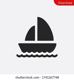 Sail Boat icon vector eps 10