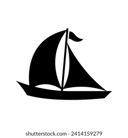 Sail boat icon vector illustration