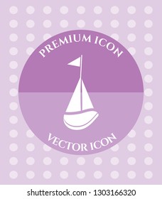 Sail Boat Icon for Web, Applications, Software & Graphic Designs.