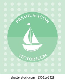 Sail Boat Icon for Web, Applications, Software & Graphic Designs.