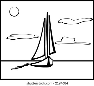 Segelbootgrafik