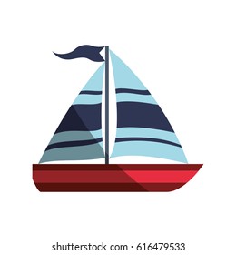 Sail boat isolated