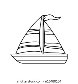 Sail boat isolated