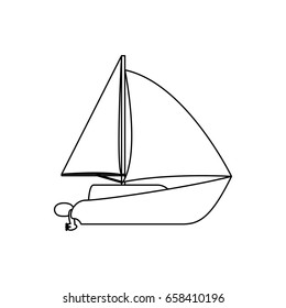 Sail boat isolated