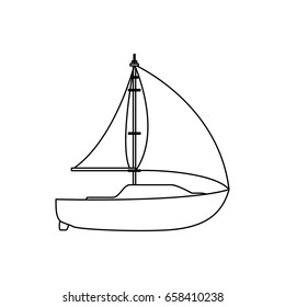 Sail boat isolated