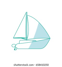 Sail boat isolated