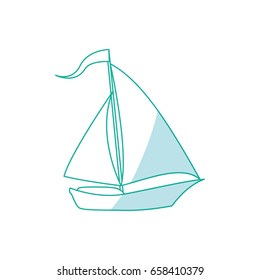 Sail boat isolated