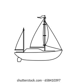 Sail boat isolated