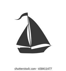 Sail boat isolated