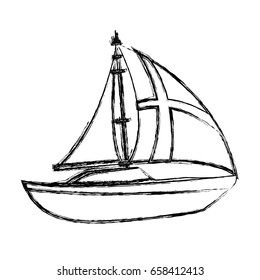 Sail boat isolated