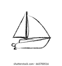 Sail boat isolated