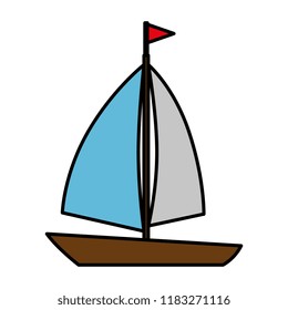 sail boat isolated icon