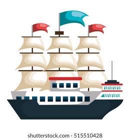 sail boat isolated icon