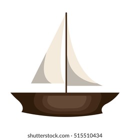 sail boat isolated icon