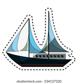 sail boat isolated icon