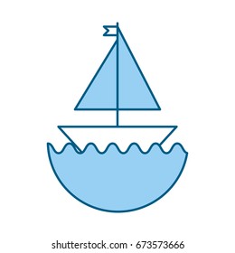 sail boat isolated icon