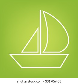 Sail Boat line icon